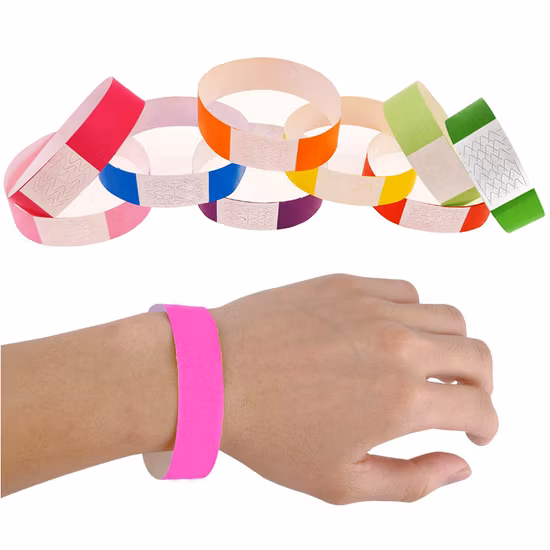 Cheap Custom Logo Tyvek ID RFID Wrist Band Bracelet Waterproof Printing Hospital Identification VIP Disposable Passive RFID DuPont Paper Tag Wristband Event