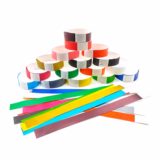 Cheap Custom Logo Tyvek ID RFID Wrist Band Bracelet Waterproof Printing Hospital Identification VIP Disposable Passive RFID DuPont Paper Tag Wristband Event