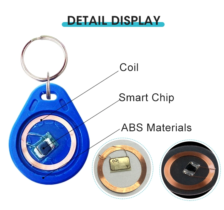 Leather Shipment Cheap Price ABS Material Access Control Lf 125kHz Tk4100 ID RFID Keyfob Tag