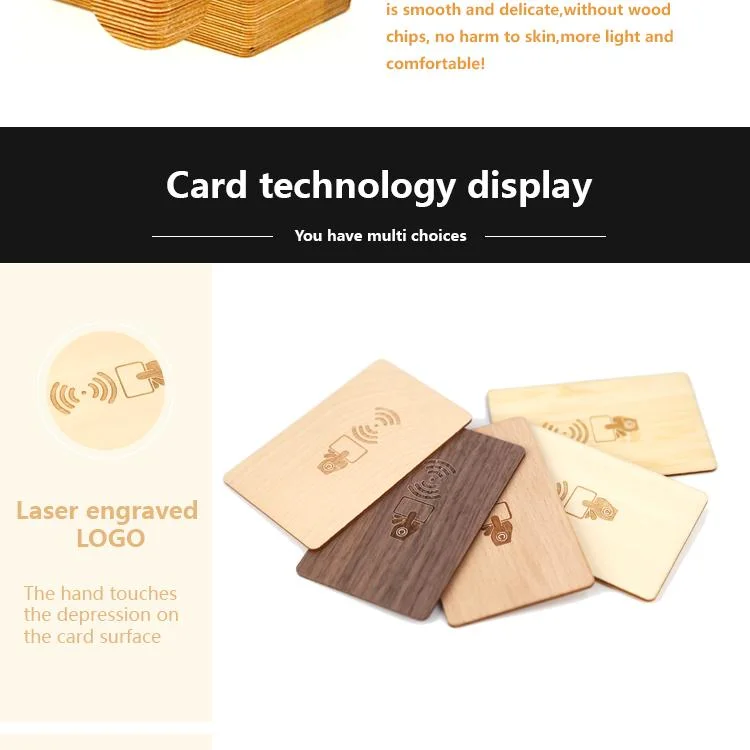 Wholesale Programmable RFID Customize RFID Wooden Card Hotel Key Card