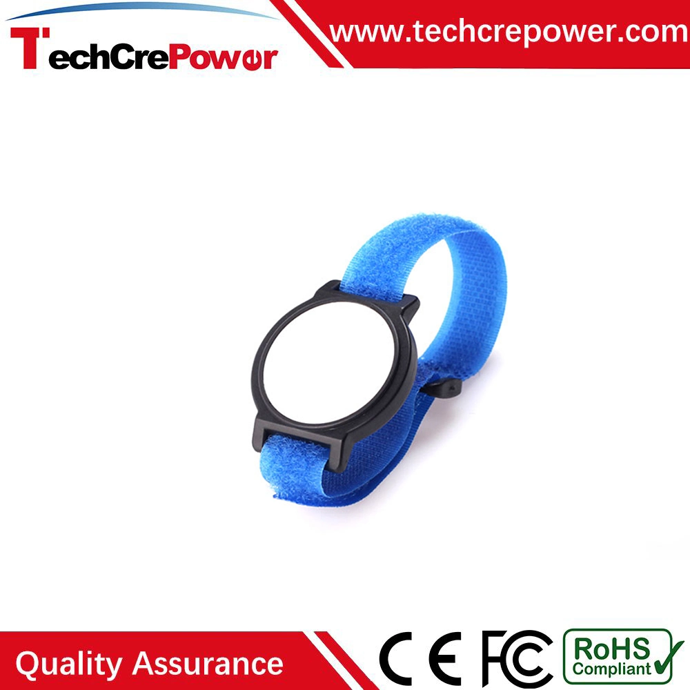 Customized Buckle Strap Watch 125kHz RFID Nylon Wristband with Tk4100