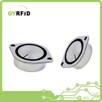 Etiqueta de metal RFID EPC Gen2 de acero robusto Gyrfid para automatización Meh302